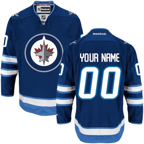 Winnipeg Jets Reebok NHL Custom Premier Home Jersey - Navy Blue - Shop ...