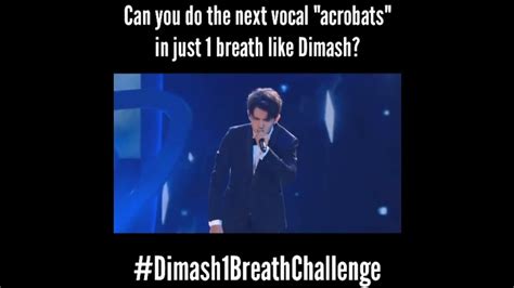 Dimash one breath challenge for singers! - YouTube