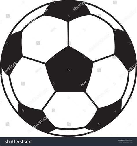 Drawing Black White Soccer Ball Football Stock Vector (Royalty Free ...