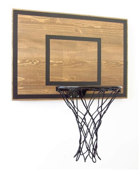 Rustic Wall Mounted Basketball Hoop Brown and Black Indoor Goal - Etsy