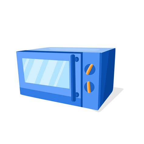 A cartoon-style microwave oven. Vector illustration of a kitchen ...