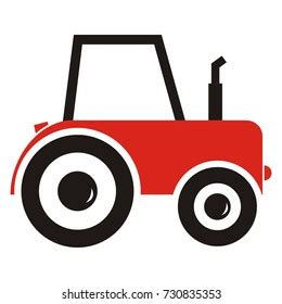 Red Tractor Vector Silhouette Single Object Stock Vector (Royalty Free) 730835353 | Shutterstock