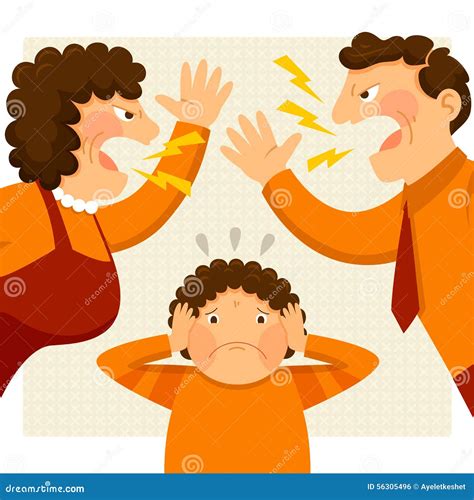 Fighting parents stock vector. Illustration of angry - 56305496