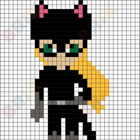 Catwoman Pixel Art | Pixel art, Pattern art, Lego art