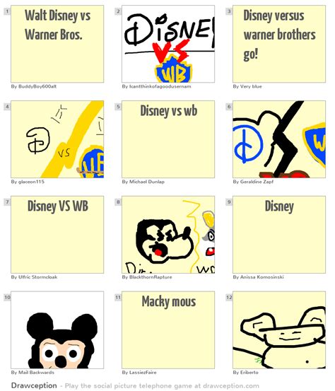 Walt Disney vs Warner Bros. - Drawception