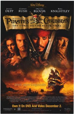 Pirates of the Caribbean Curse of the Black Pearl Movie Poster 27X40 U – Mason City Poster Company