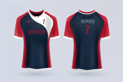 Free Vector | Soccer jersey front and back design