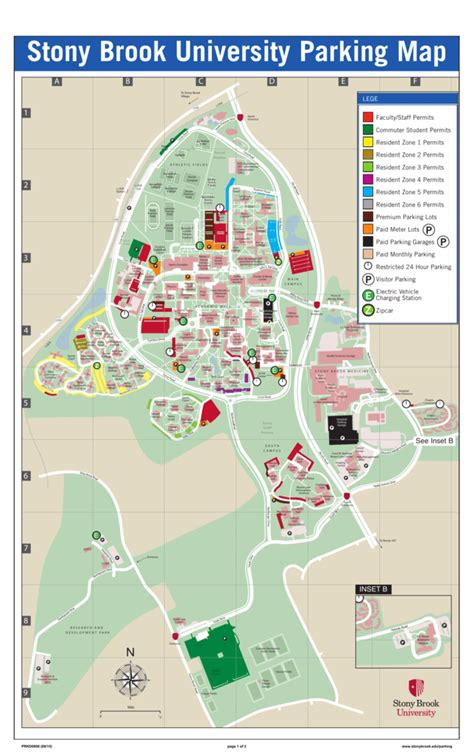 Stony Brook University Parking Map