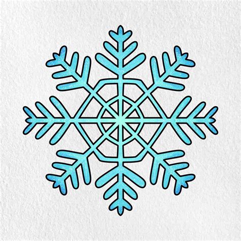 How To Draw A Snowflake Step By Step For Kids