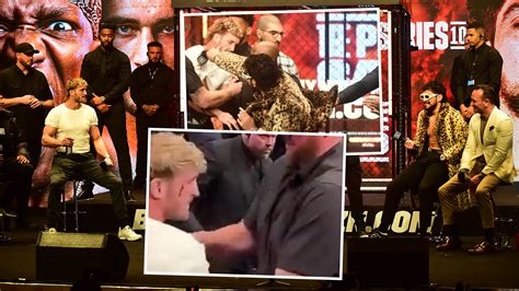 Logan Paul attacked and CUT by Dillon Danis as press conference for Misfits boxing card descends ...