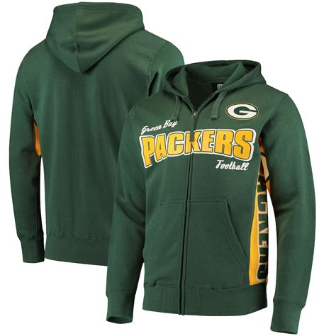 Men's Green Bay Packers Hands High Green/Gold Player Full-Zip Hoodie