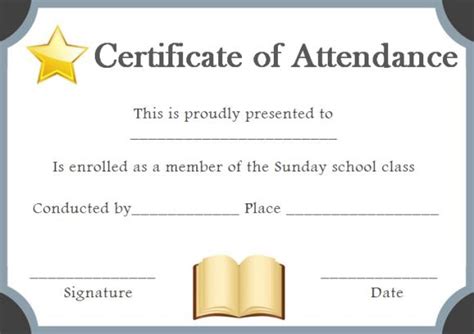 Sunday School Certificate Template: 17+ Specialized Certificates for Kids - Template Sumo