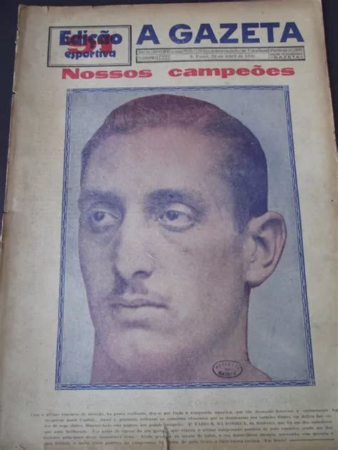 GAZETA ESPORTIVA BRAZIL Football Newspaper 1930 Nr 91 our champions £150.00 - PicClick UK