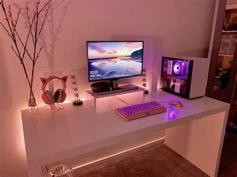 how much pink is too much pink? | Bedroom setup, Game room, Gaming room setup