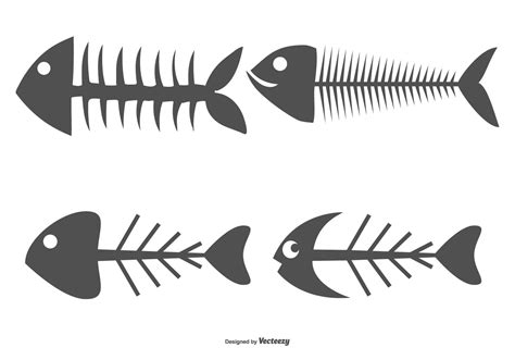 Fish Bone Vector Shapes - Download Free Vector Art, Stock Graphics & Images