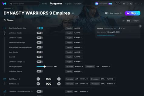 DYNASTY WARRIORS 9 Empires Cheats & Trainers for PC | WeMod