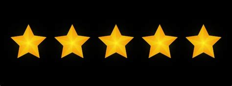 Premium Vector | Stars rating 5 reviews on black background