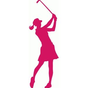 Silhouette Design Store - View Design #61018: female golfer silhouette