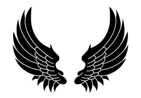 Tribal angel wings tattoo illustration 15737042 Vector Art at Vecteezy