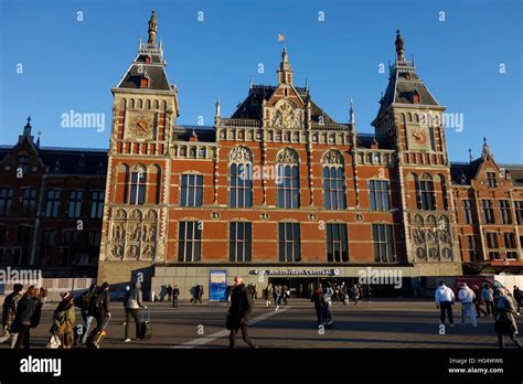 Amsterdam Centraal Railway Station, Amsterdam's main central train station, Amsterdam, The ...