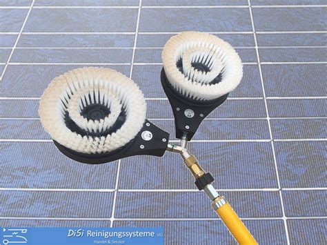 Solar PV Photovoltaic Cleaning double Washbrush rotating Telescopic Lance 3.1m Karcher Kranzle ...