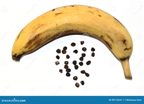 Seeds of banana and banana stock image. Image of seeds - 99173241