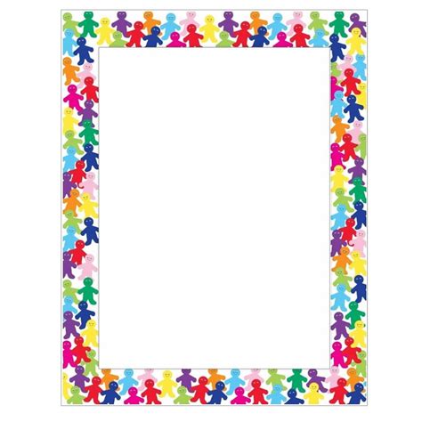 Rainbow People Border Poster | Hygloss Products