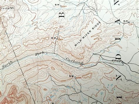 Antique Browning, Montana 1903 US Geological Survey Topographic Map ...