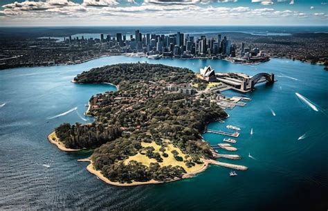 Premium Photo | Aerial view of skyline of sydney city