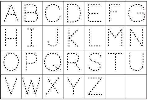 Alphabet Templates For Tracing