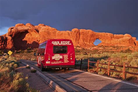 Driving through Arches National Park