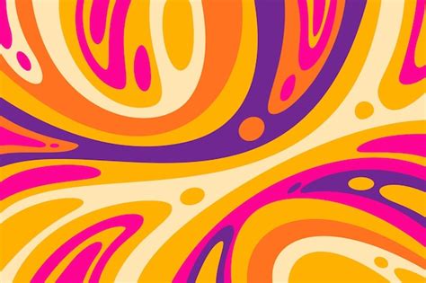 Free Vector | Hand drawn flat groovy psychedelic background