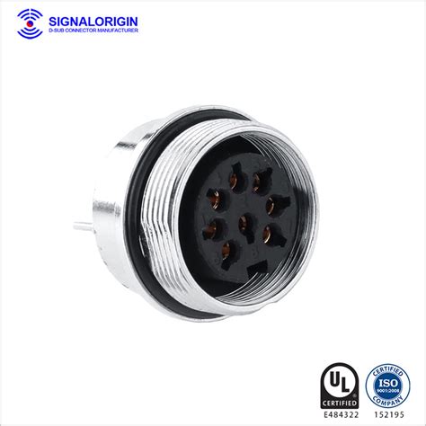 8 pin female waterproof industrial circular connectors