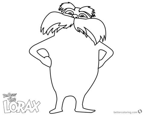 Lorax Coloring Pages Line art - Free Printable Coloring Pages