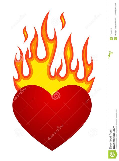 Flaming Heart Drawing | Free download on ClipArtMag