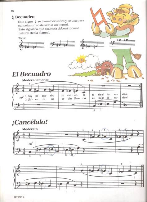 sheet music with an image of a teddy bear and other musical instruments ...