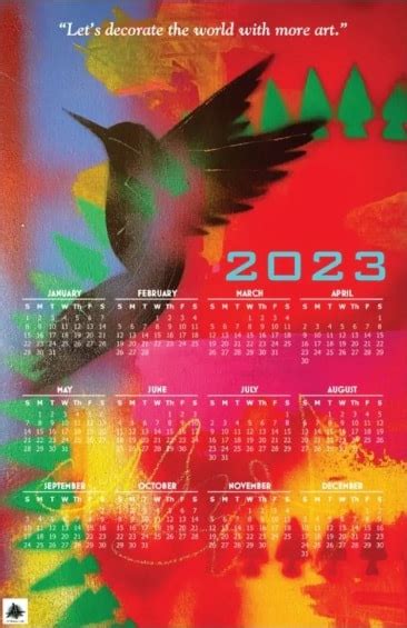 Hummingbird Calendar