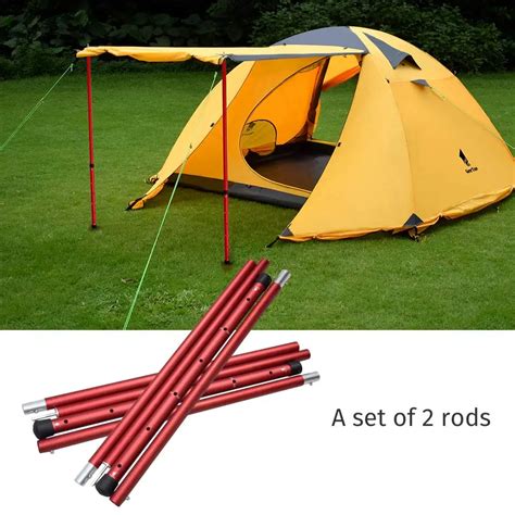 GeerTop Aluminum Adjustable Poles Support Pole Tarp Poles Telescoping Rod Tent Poles, for ...