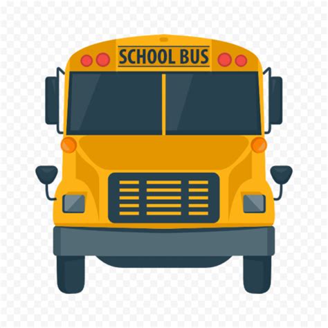 School Bus Front View Vector Icon HD PNG | Citypng