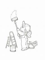 Painter coloring Pages sketch template