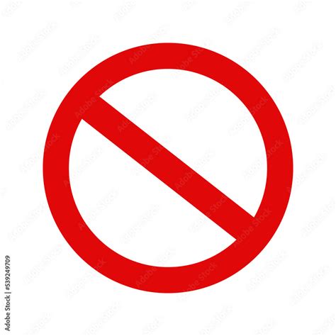 Red isolated Stop sign, not allowed sign or prohibition sign ...