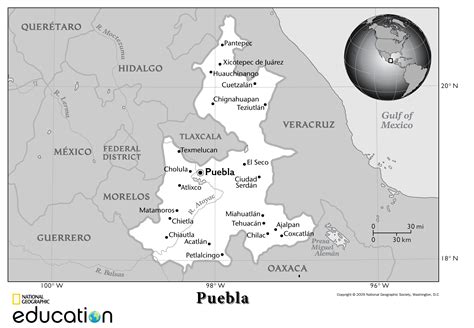 Puebla Mexico Map