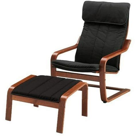 Ikea Poang Chair Armchair and Footstool Set with Covers (Machine ...