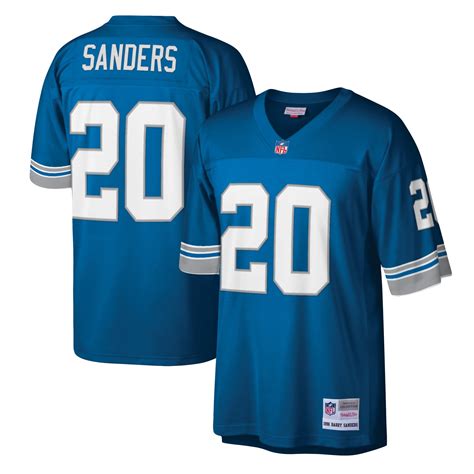 Men's Mitchell & Ness Barry Sanders Blue Detroit Lions Legacy Replica Jersey