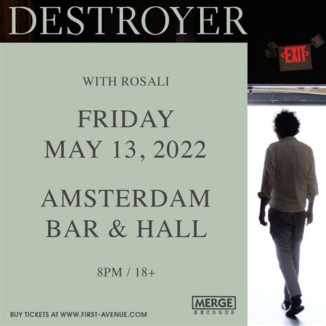 Destroyer ★ Amsterdam Bar & Hall - First Avenue