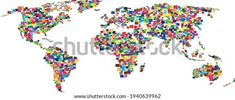 World Map Vector Editable Maps Stock Vector (Royalty Free) 1940639962 ...