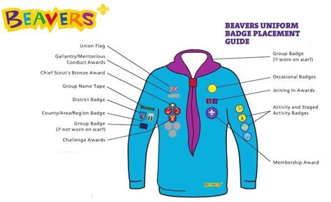 Badge placement - Beaver Uniform | Beavers uniform, Beaver, Beaver scouts