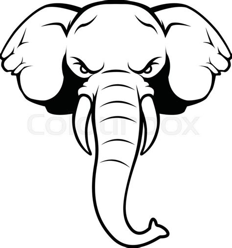 Elephant symbol illustration | Stock vector | Colourbox