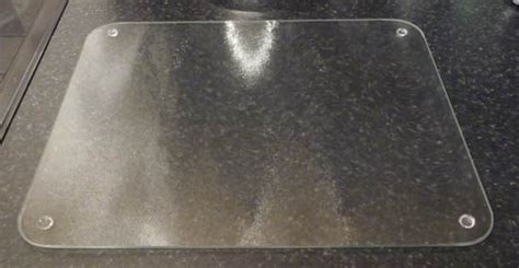 Tuftop Glass Chopping Cutting Board Clear Frosted Glass Kitchen Worktop ...