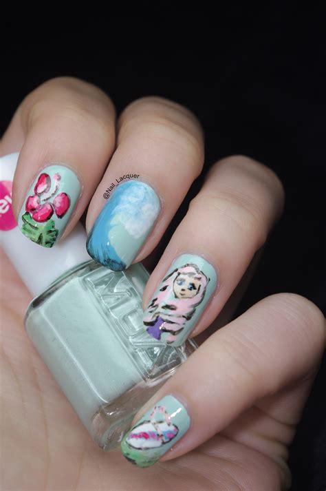 Beach themed nail art - Nail Lacquer UK